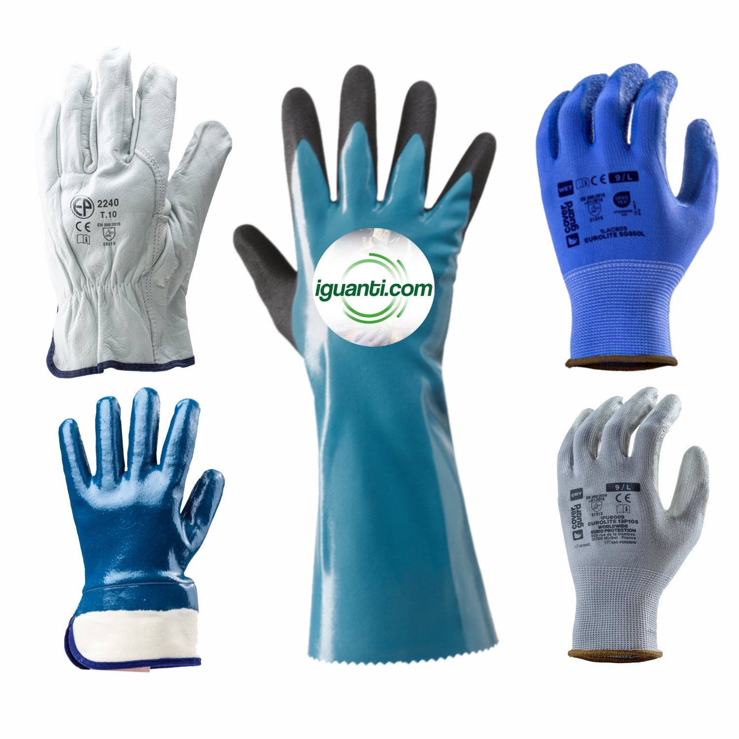 Guanti Da Lavoro Nylon Ricoperti In Nitrile 3/4 Protezione Da Oli E Gr - Foto 3