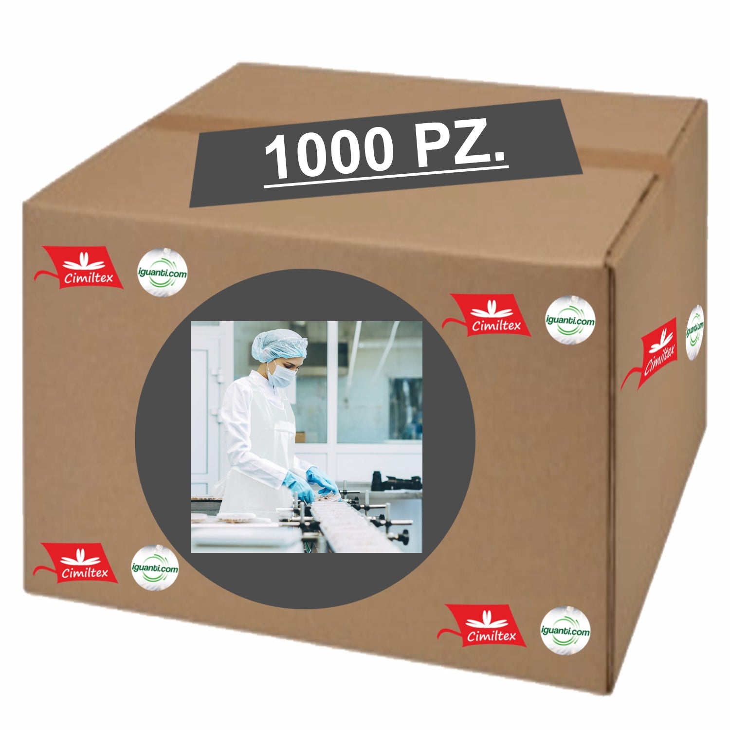 1000 pz. Grembiule di protezione impermeabile monouso in pe Bianco Pz 1000