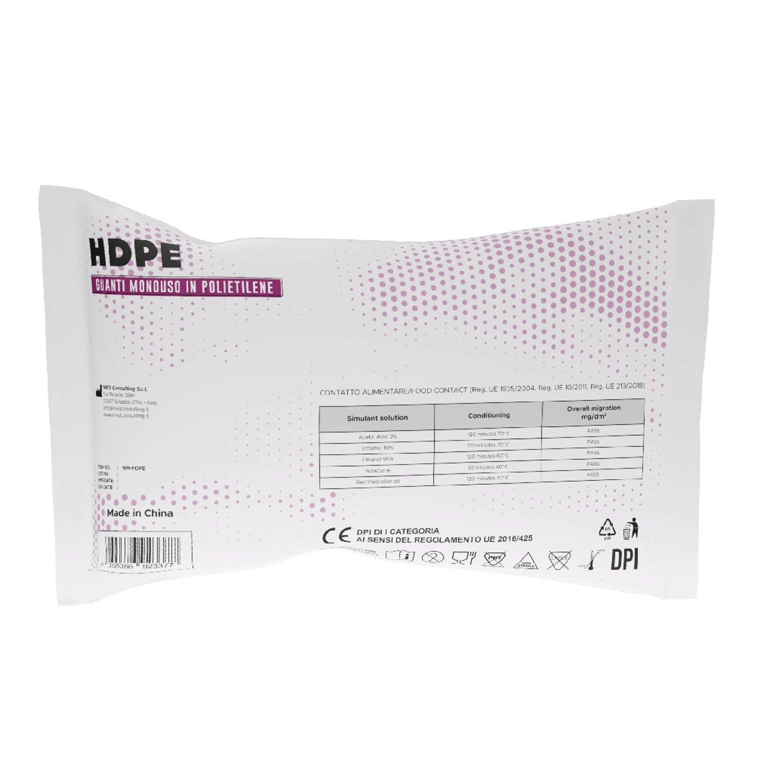 10.000 Guanti monouso per ortofrutta o distributori in polietilene HDPE taglia XL