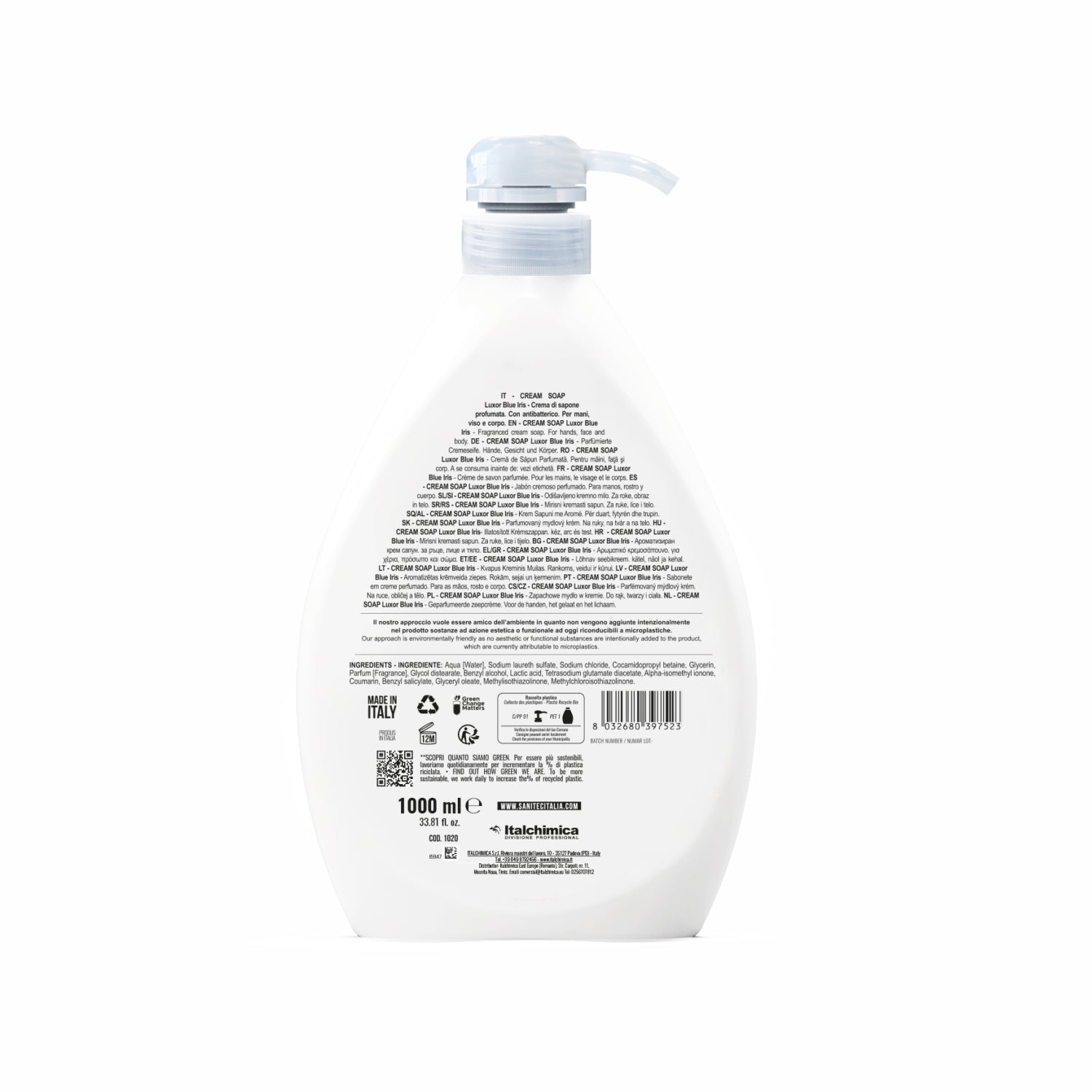 Sapone Cream Soap profumato idratante con antibatterico 1000 ML sanitec 1020