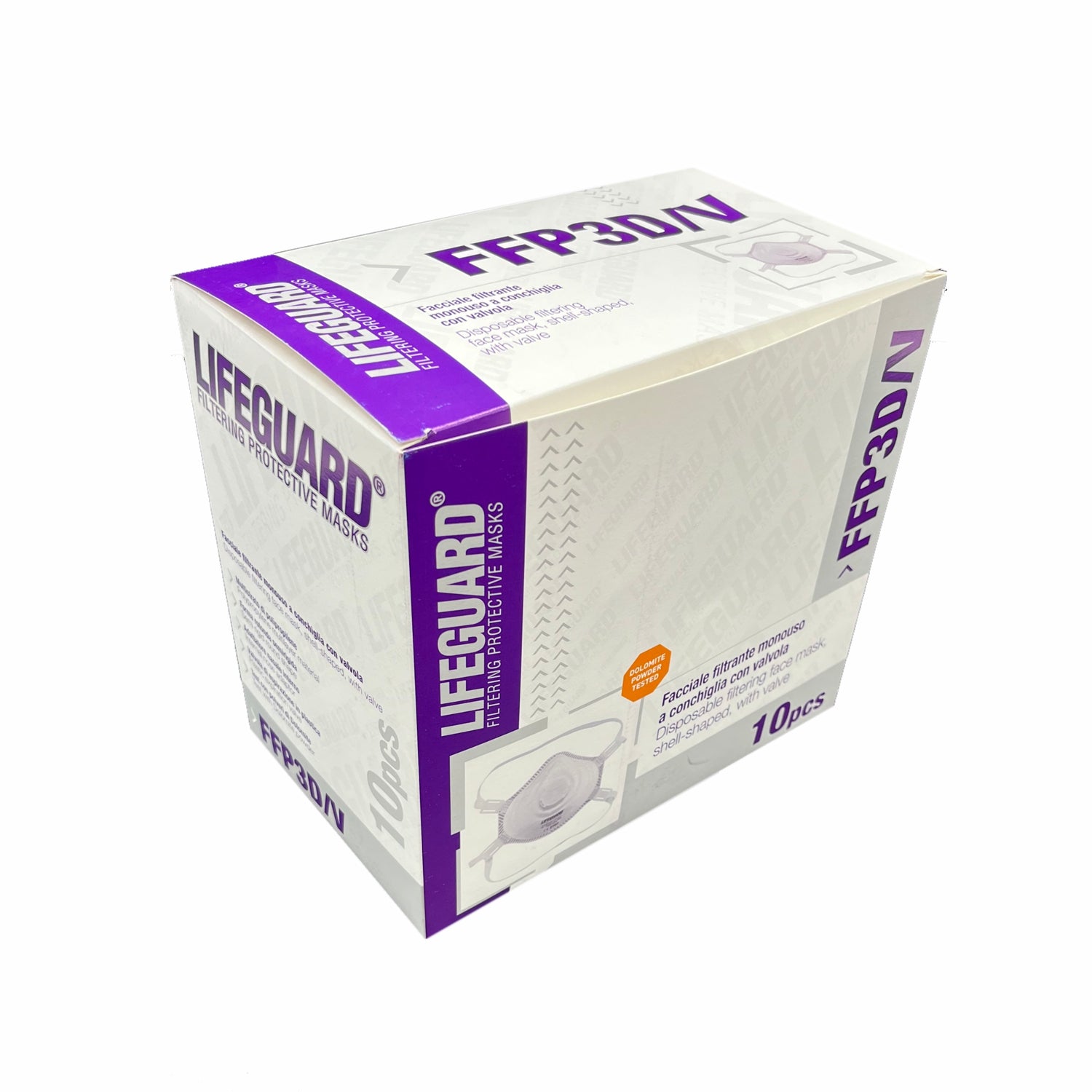 5 Mascherine monouso FFP3 con valvola filtrante a goccia EN 149:2001+A1:2009