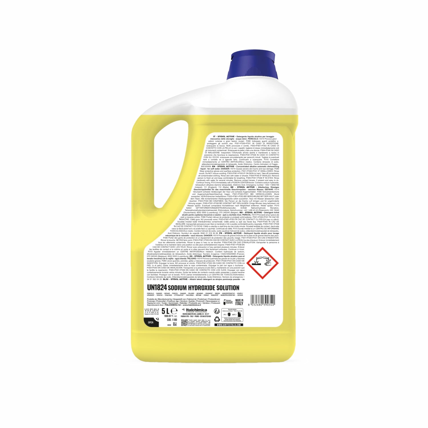 4 taniche Lavastoviglie detergente Stovil Active lavaggio meccanico delle stoviglie 5 litri sanitec 1100