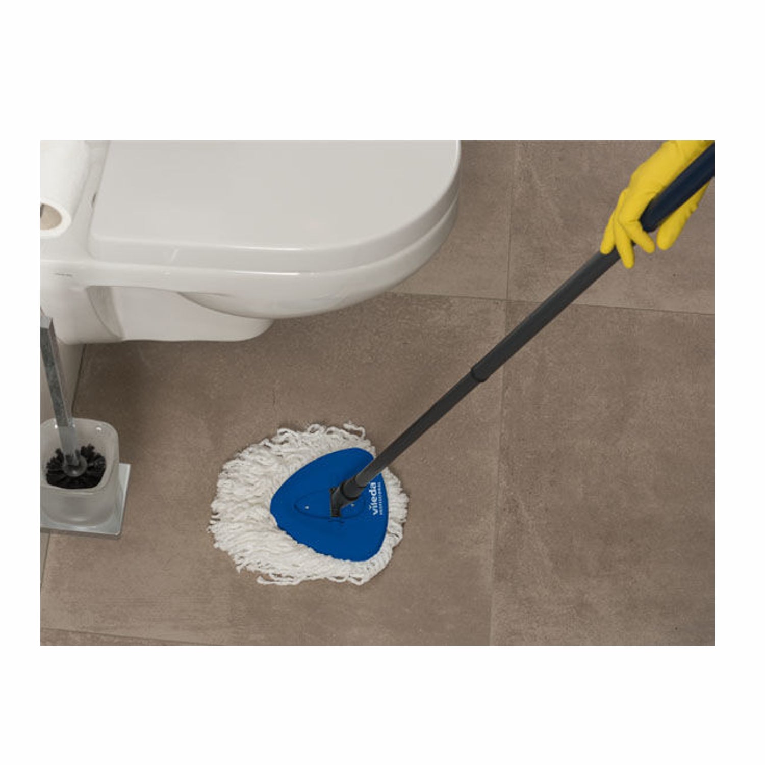 Kit completo UltraSpin Mini di pulizia secchio con strizzatore ruotante + telaio + mop microfibra + manico