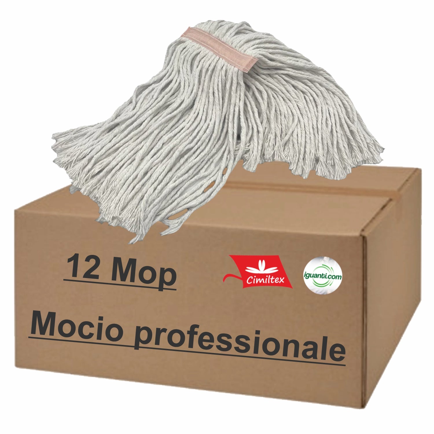 12 Mocio Mop cotone gr.500 lavapavimenti Professionale