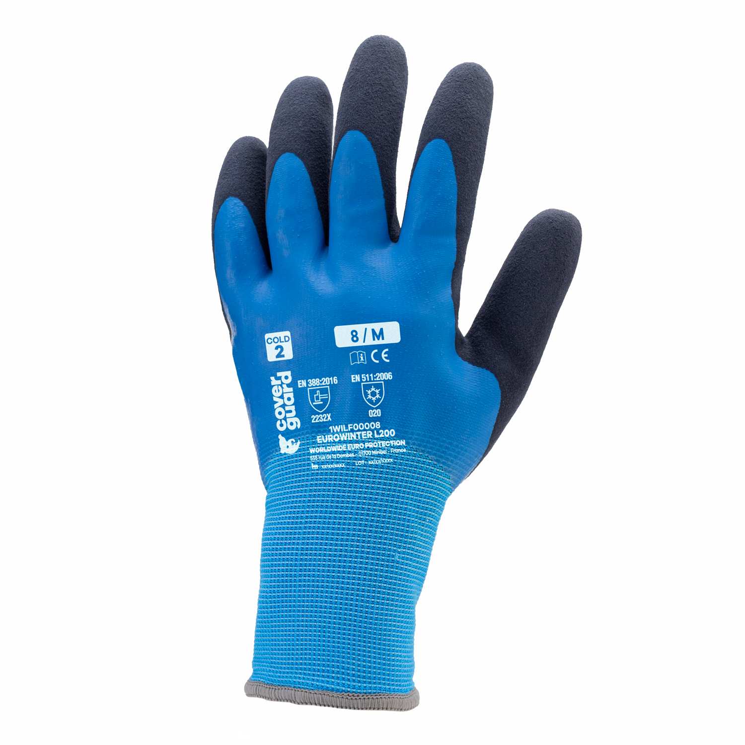 Guanti da lavoro spalmato in lattice protezione dal freddo contatto alimenti