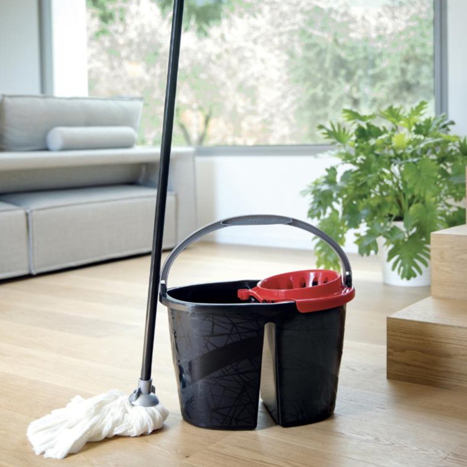 Secchio doppia vasca con strizzatore h2o evolution 18 litri bama