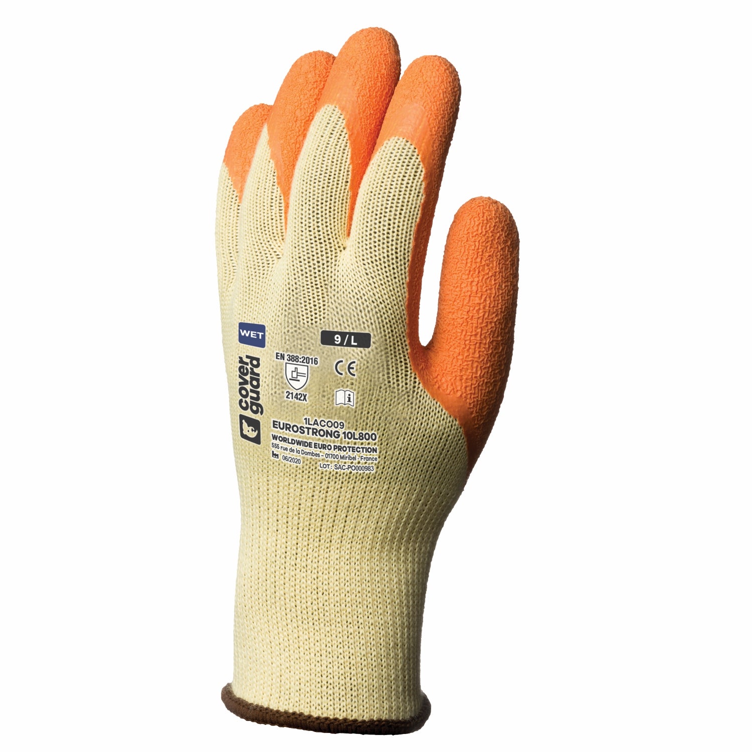 Guanti da lavoro 1LACO rivestito in lattice sul palmo ottima presa finitura zigrinata