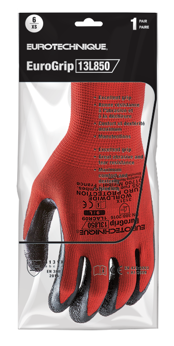 Guanti da lavoro 1LACR rivestito in lattice sul palmo ottima presa