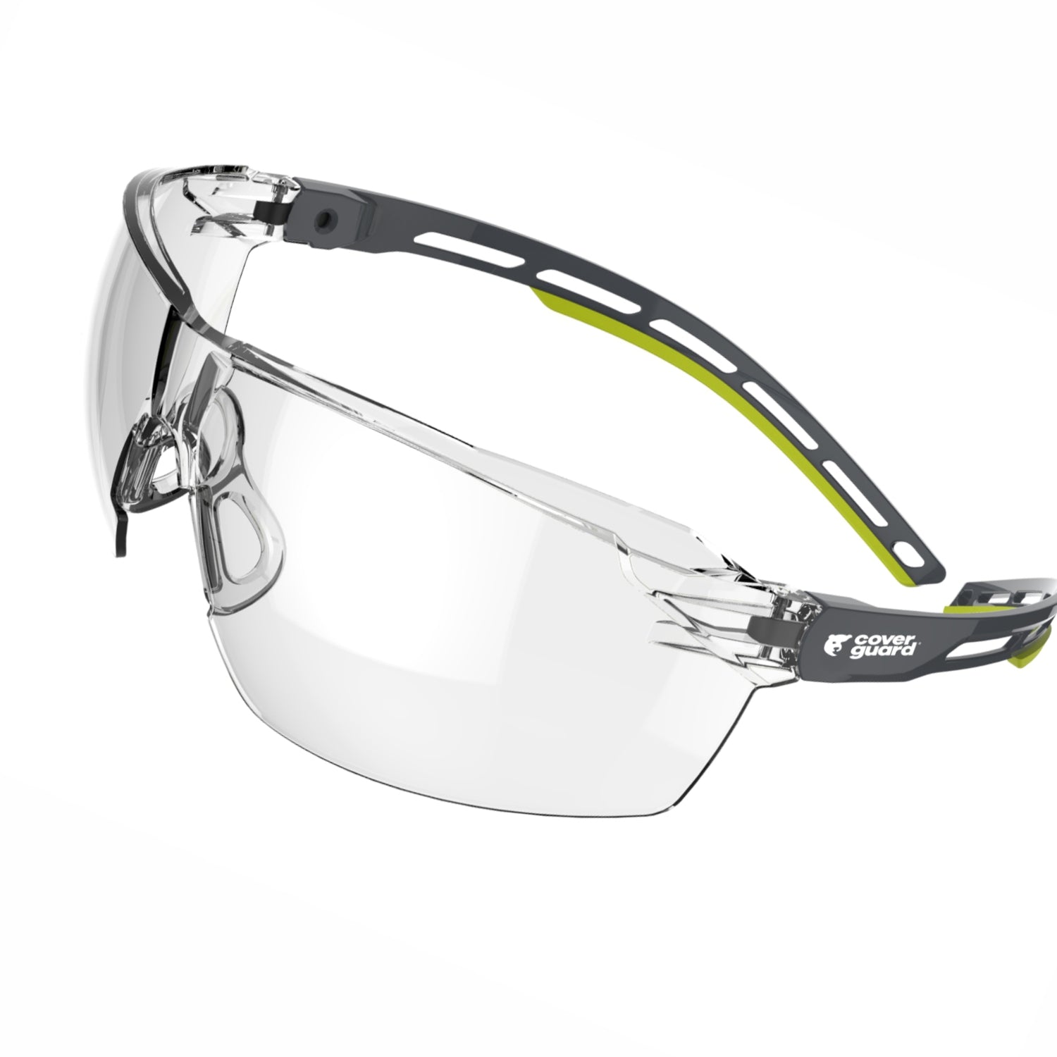 Occhiali incolore antigraffio in policarbonato trattato anti-uv