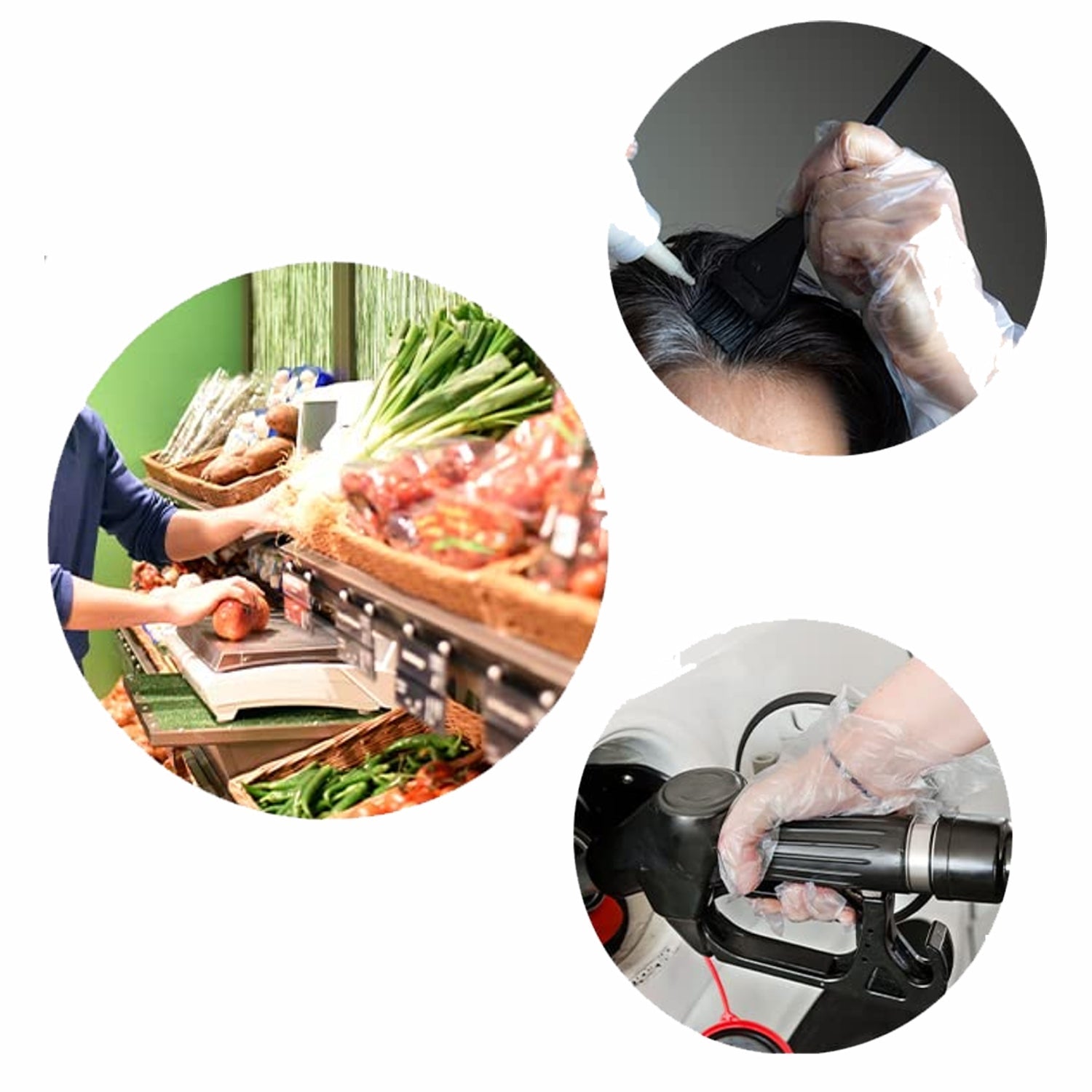 100 Guanti monouso per ortofrutta e distributori in polietilene HDPE