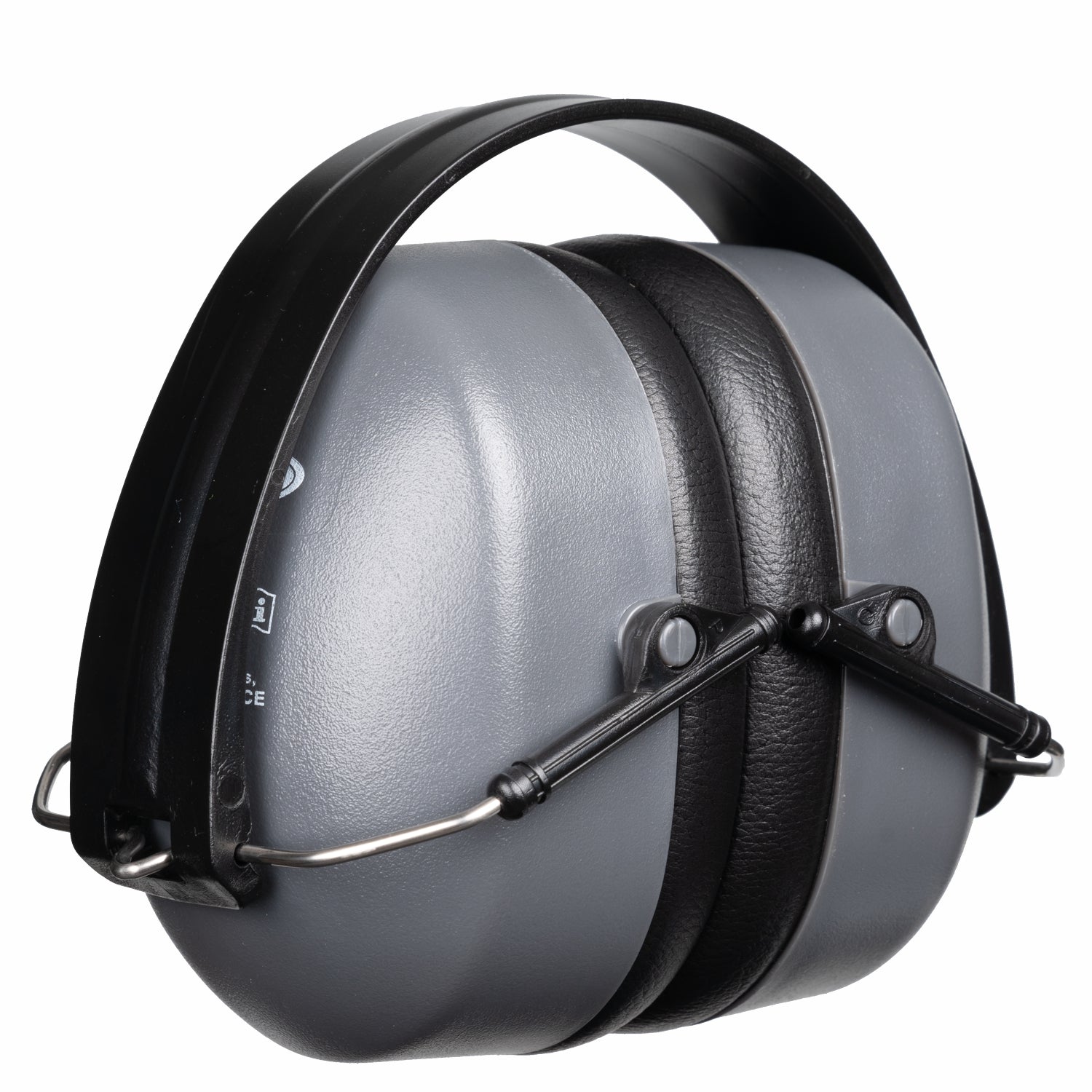 Cuffia auricolare 30,4 DB in ABS nero, archetto regolabile e pieghevole, cuscinetti in PVC effetto pelle