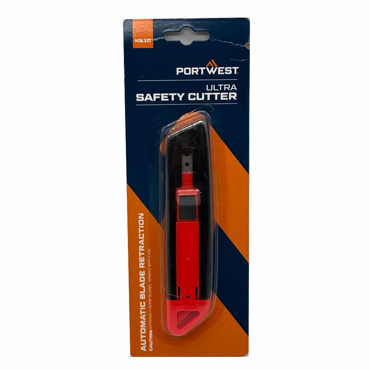 Taglierino cutter in metallo con molla con sistema retrattile KN10 Portwest