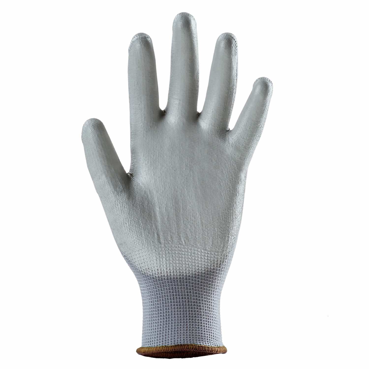 Guanti da lavoro in poliestere grigio rivestito in poliuretano grigio 1pubg