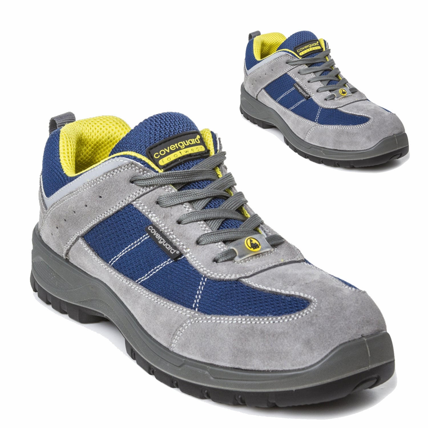 Scarpa bassa in pelle scamosciata microforata puntale in acciaio lead S1PS