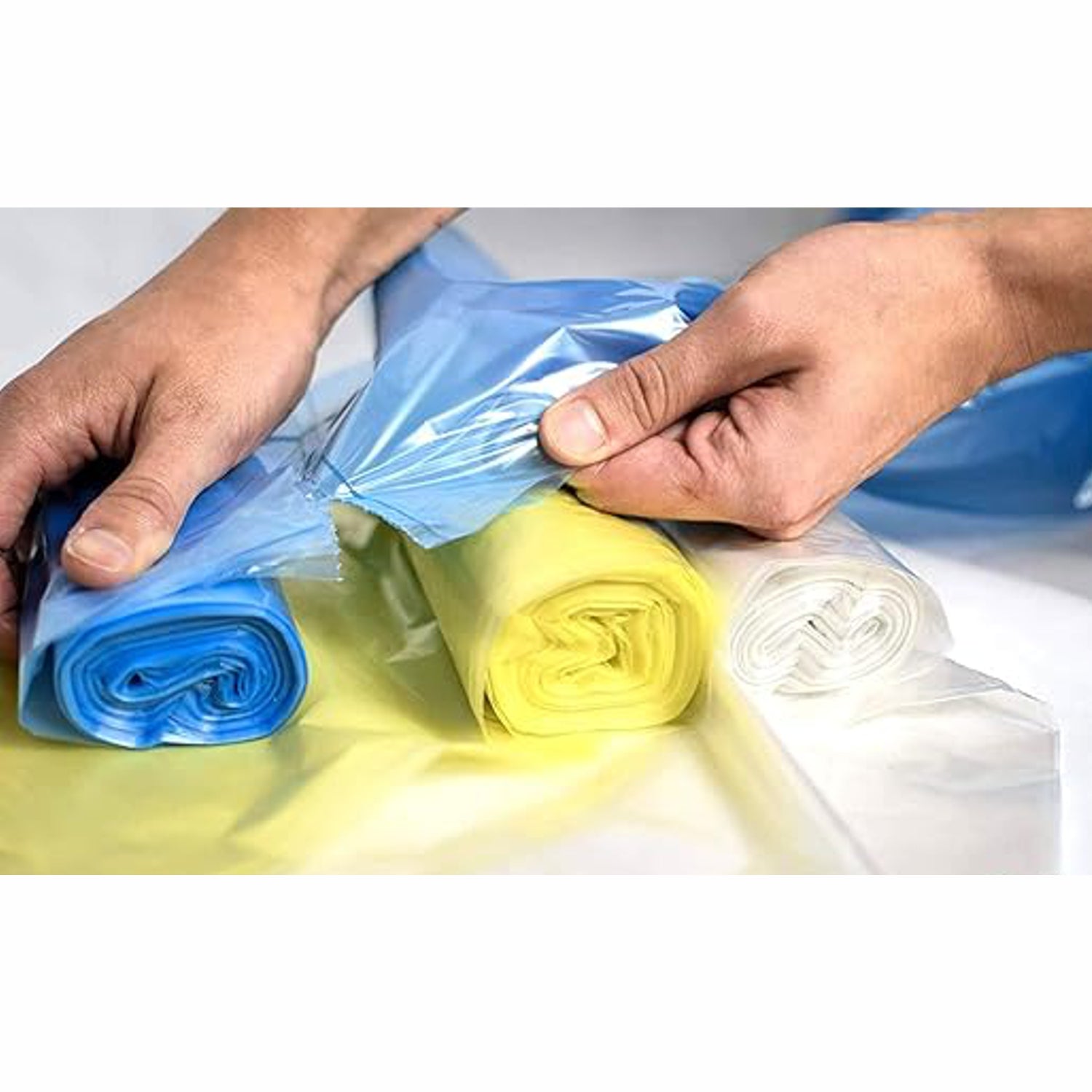 300 Sacchi 110 litri cm. 70x110 gr. 32 condominiale spazzatura nettezza raccolta differenziata grigio 30 rotoli