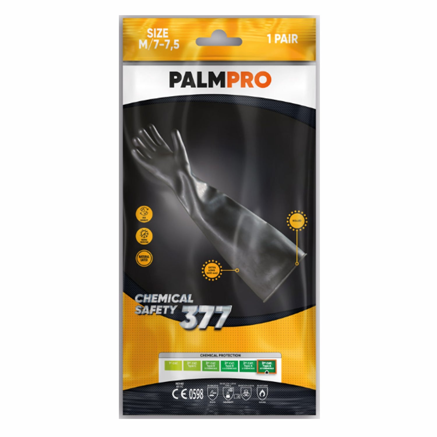 Guanti da lavoro in lattice non felpati extralunghi Workman 1.1 377