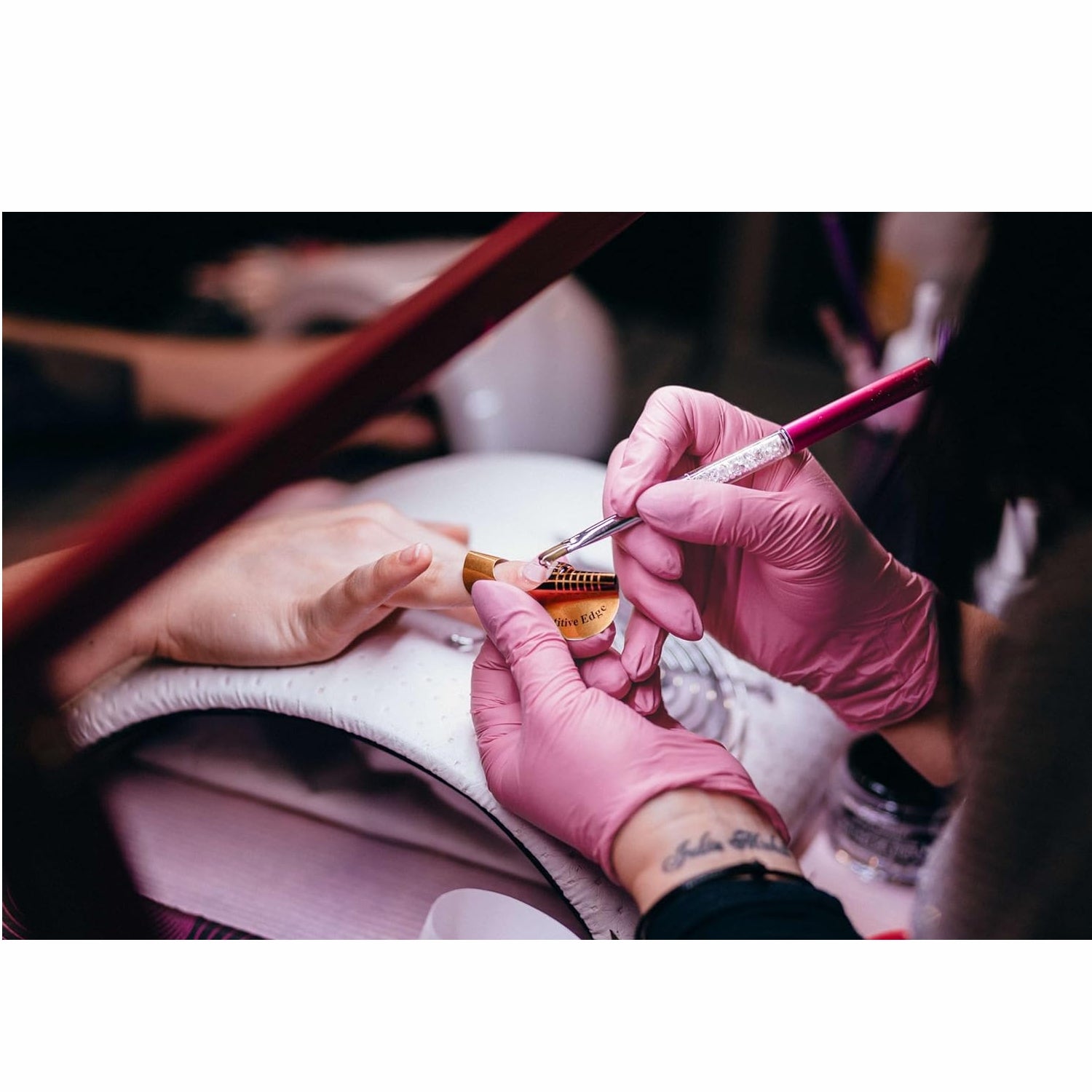 Guanti monouso nitrile rosa senza polvere pz.100 Reflexx N 82 gr. 3.20