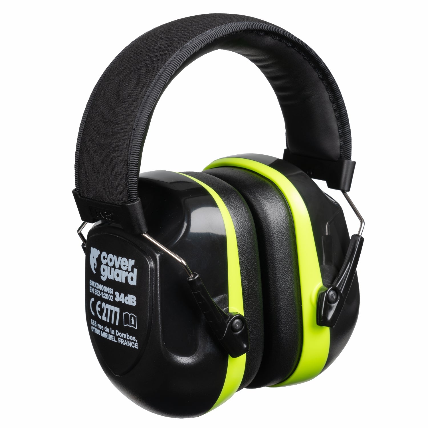 Cuffia auricolare 34 DB in ABS nero, archetto in acciaio inossidabile regolabile