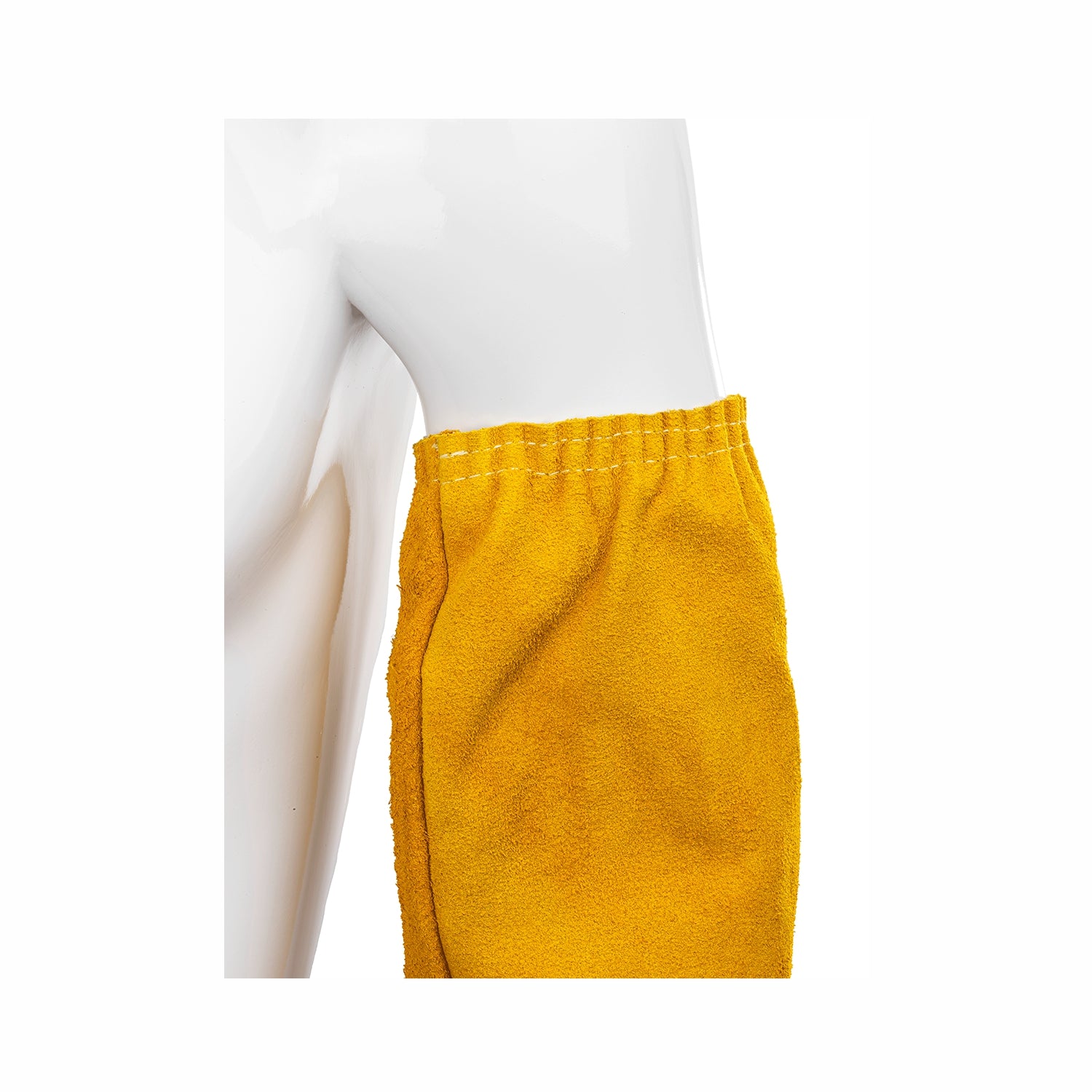 Copri manica da saldatore in pelle crosta bovina colore giallo