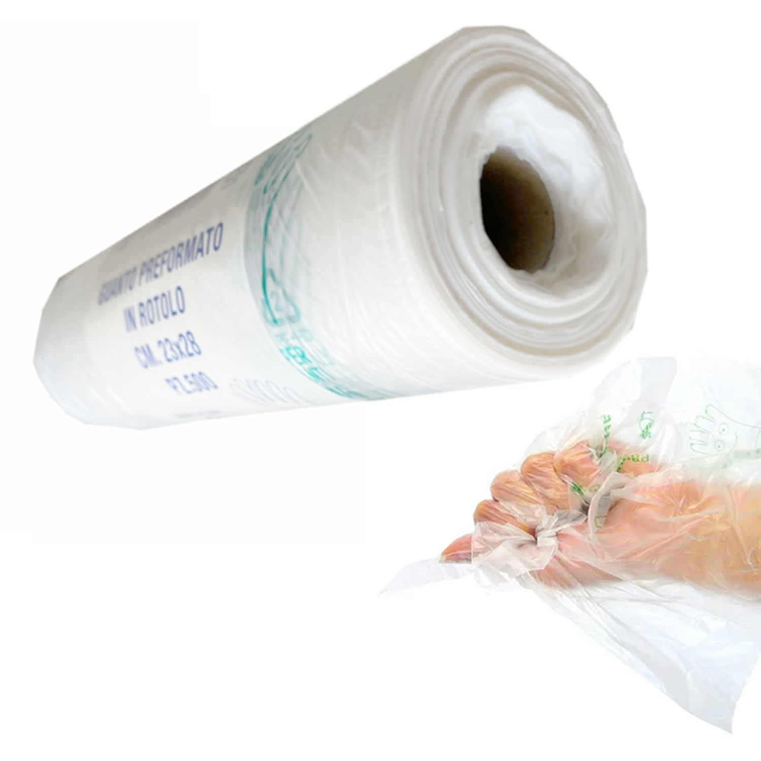 DLUX Confezione da 500 guanti usa e getta in polietilene, trasparenti, taglia unica, multiuso, senza lattice, senza polvere, in plastica leggera, per la preparazione degli alimenti, tinture per