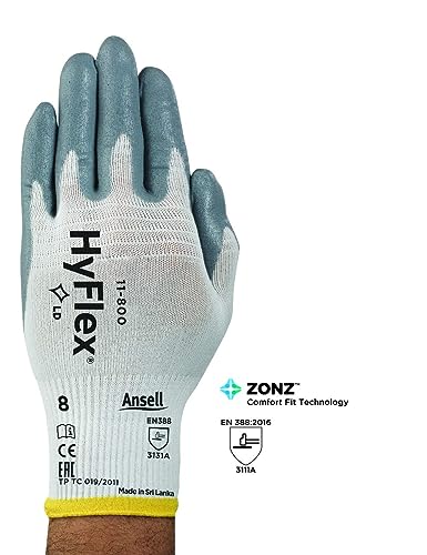 Guanti da Lavoro Professionali Rivestimento in Nitrile Ansell HyFlex 11-800