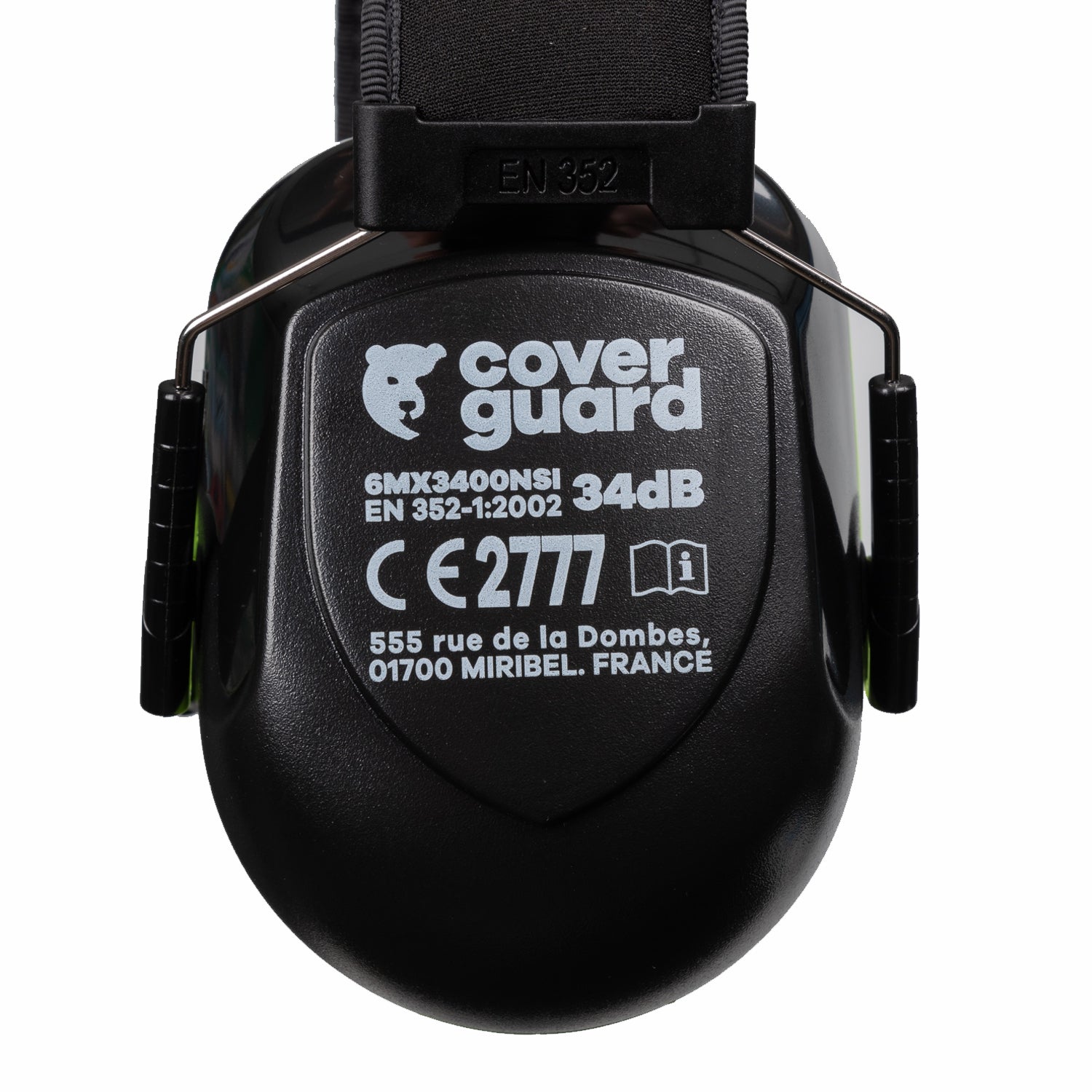 Cuffia auricolare 34 DB in ABS nero, archetto in acciaio inossidabile regolabile