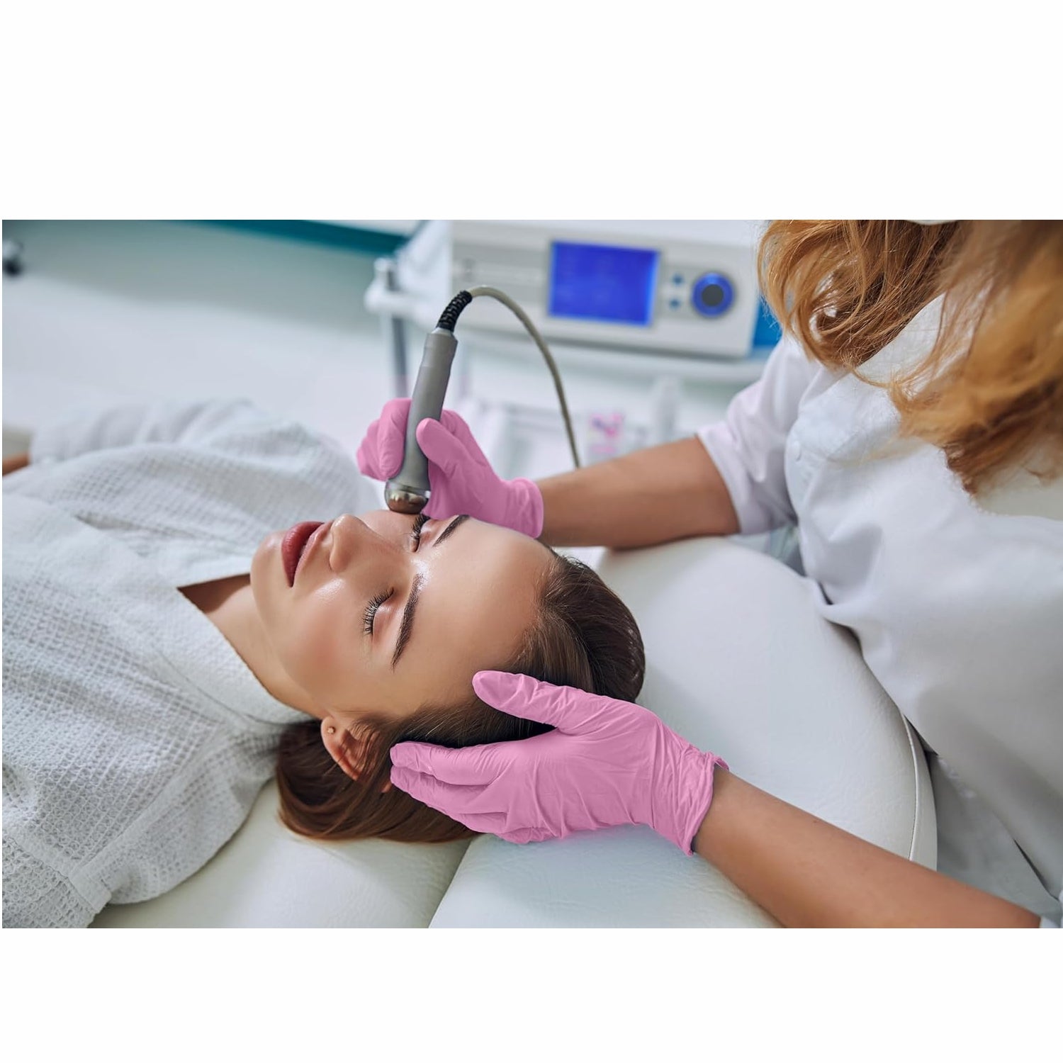 Guanti monouso nitrile rosa senza polvere pz.100 Reflexx N 82 gr. 3.20