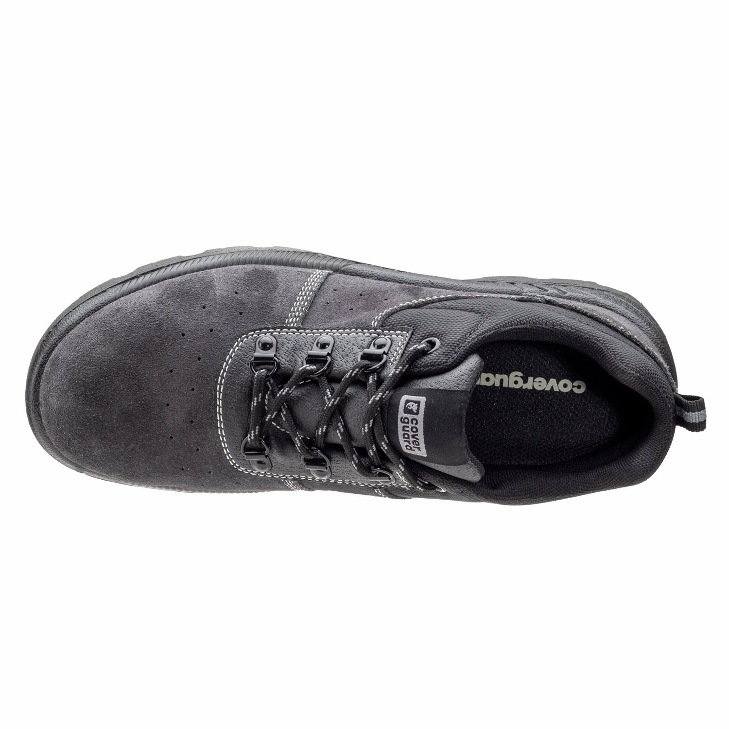 Scarpa bassa in pelle scamosciata microforata puntale in acciaio manganite S1P