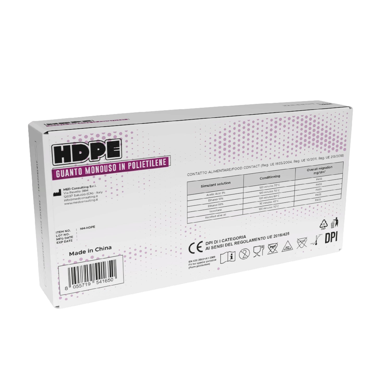 10.000 Guanti monouso per ortofrutta e distributori in polietilene HDPE taglia XL