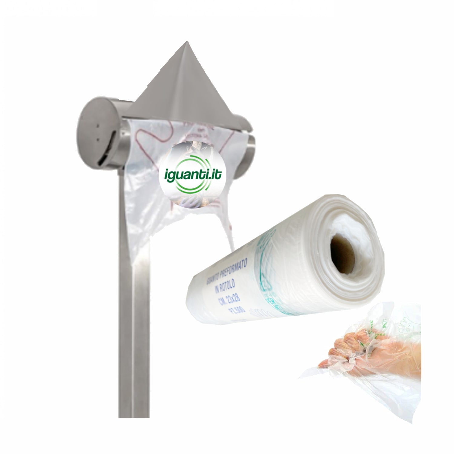 10.000 Guanti monouso per distributori pompe di benzina e ortofrutta 20 rotoli x 500 taglia XL