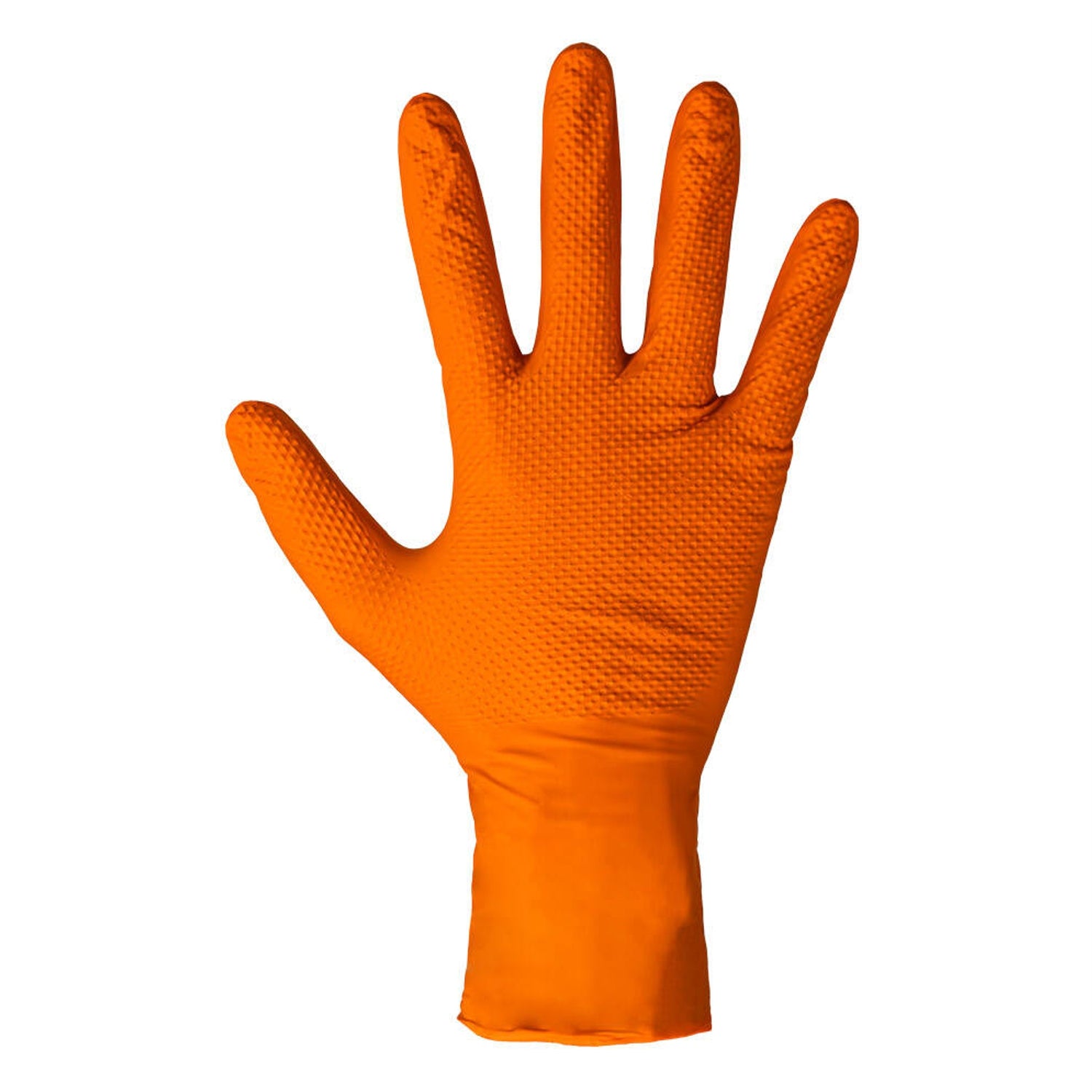 Guanti monouso in nitrile grip arancione pz.50 vam Diamond grip gr. 8,50