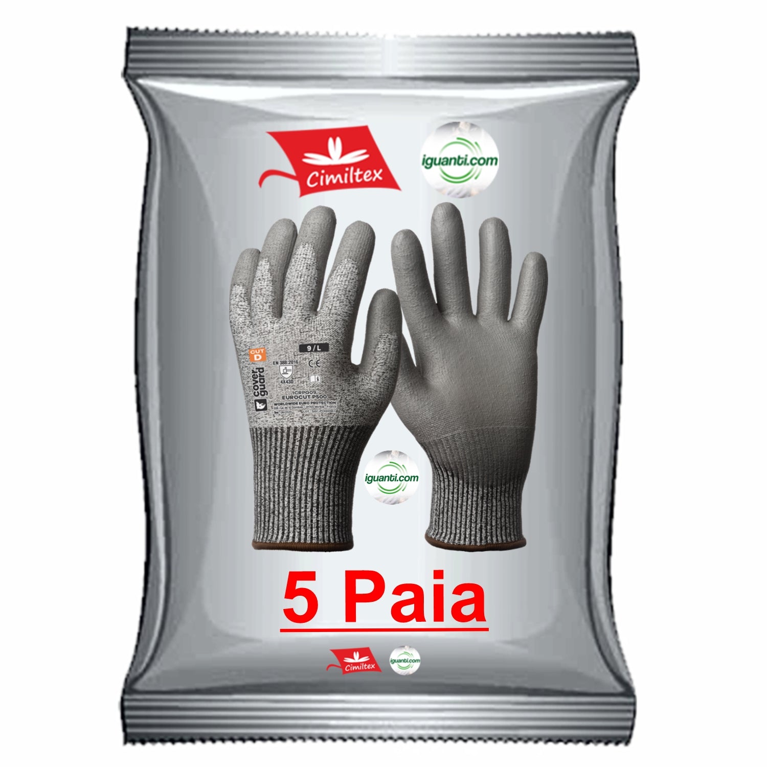 Guanti antitaglio D spalmato in POLIURETANO hppe 1crpg