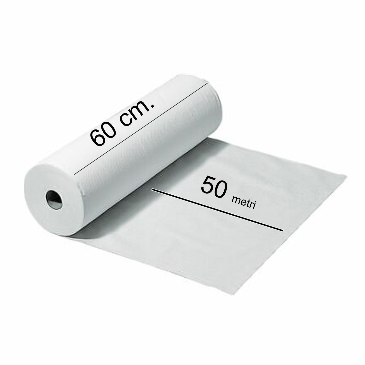 Impermeabile lenzuolino medico 2 veli 50 metri 60 H Confezione da 9 rotoli C60205 Celtex