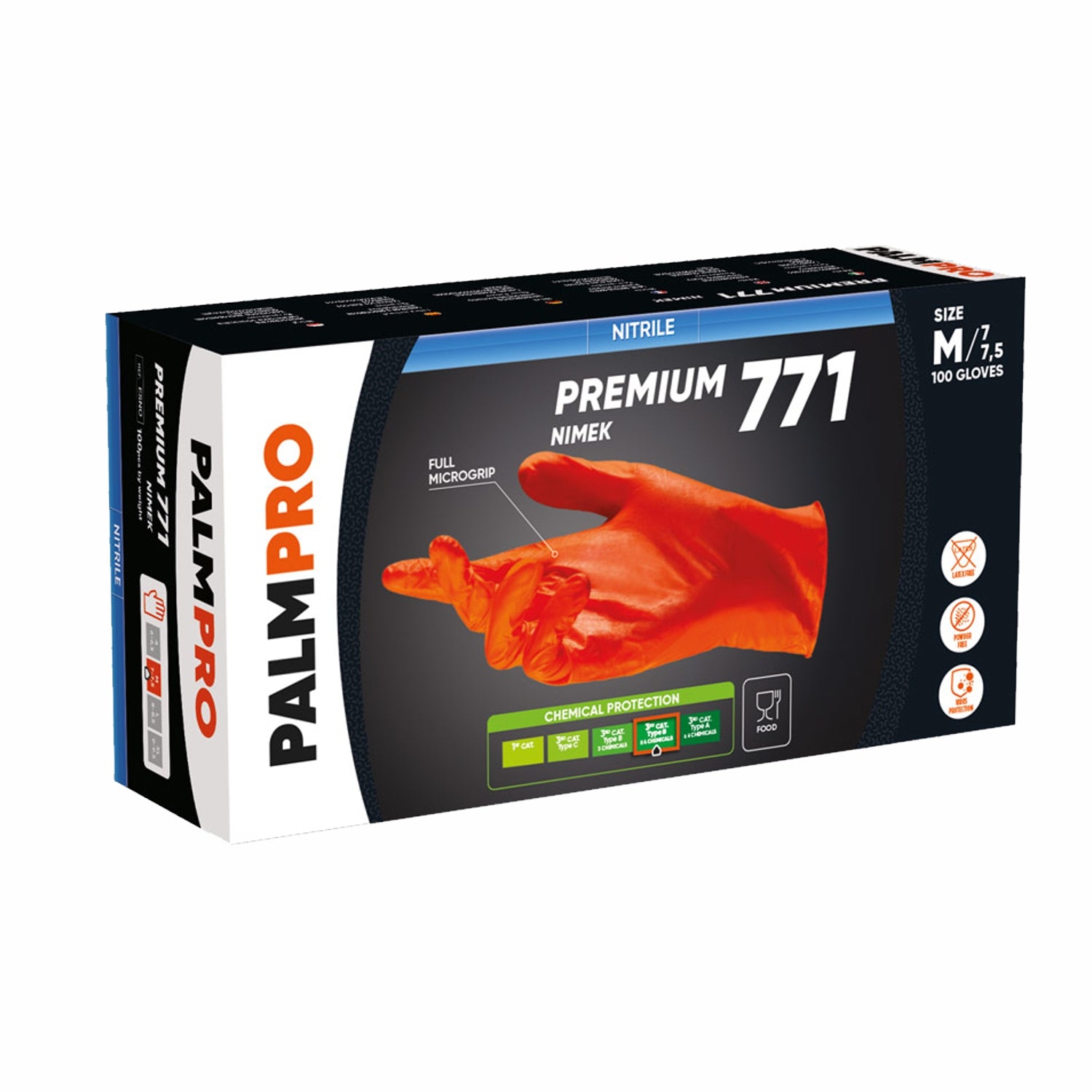 Guanti Monouso Senza Polvere Nitrile Grip Arancione Pz.50 Reflexx N85 - Foto 4