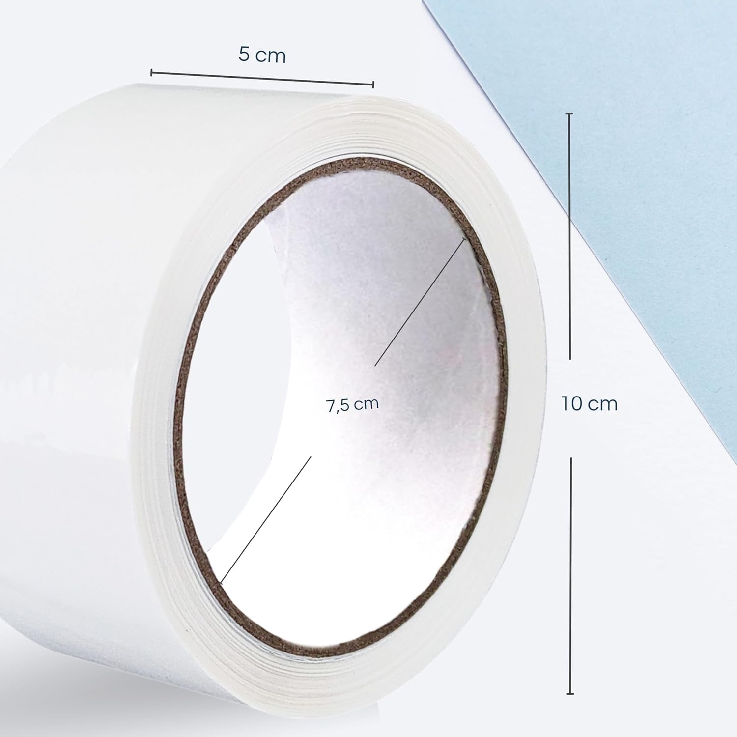 6 rotoli Nastro adesivo Trasparente NEUTRO 28 my acrilico mm.50 metri 66