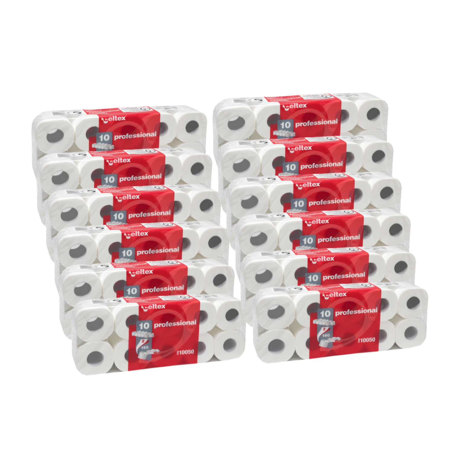 120 rotoli di carta igienica 2 veli pura cellulosa professional red celtex C10050