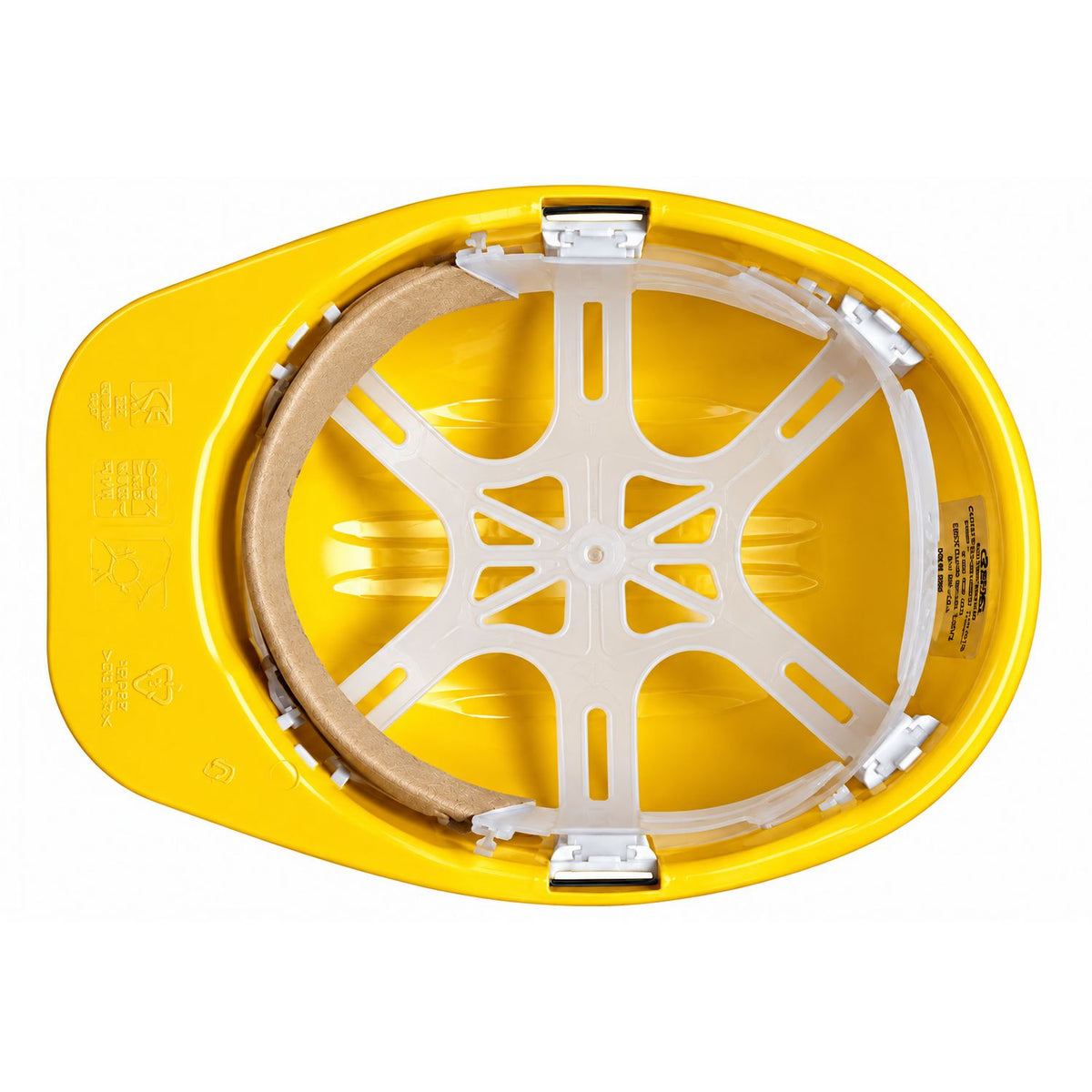 Casco giallo copertura in polietilene HDPE ad alta densità EN397:2012 + A1:2012