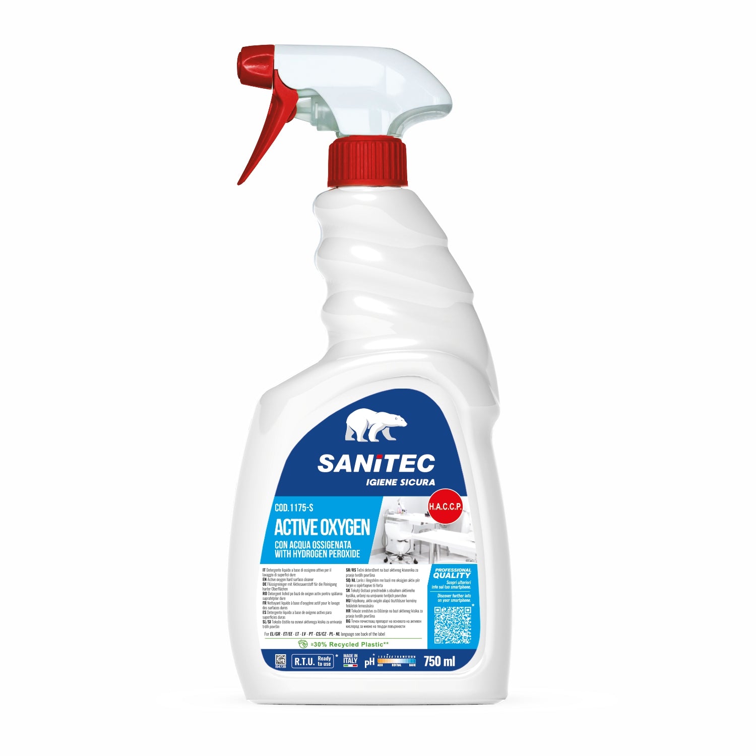 Disinfettante active oxygen 750 ml sanitec 1175-S