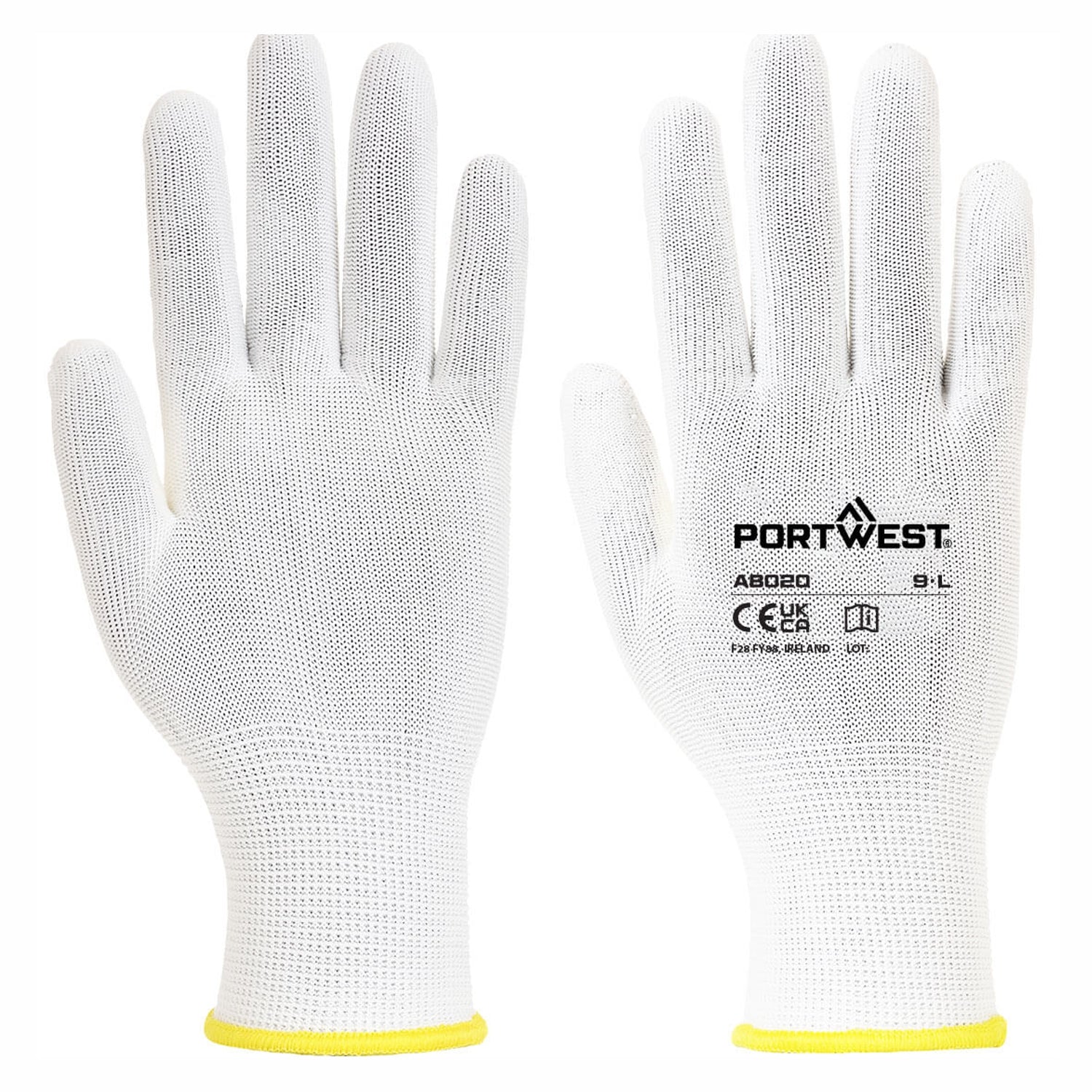 Guanti 100% poliestere elasticizzato calibro 13 ab020 portwest (acquisti 12 Paia)