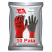 10 paia Guanti da lavoro supportati in lattice 1lacr coverguard