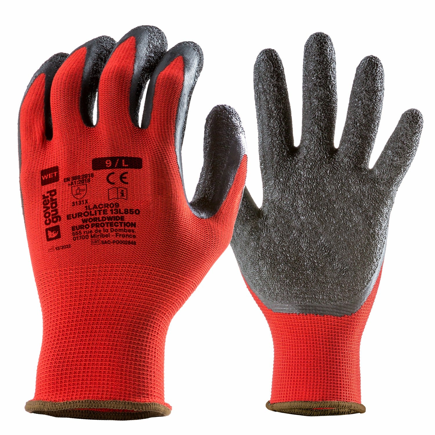 Guanti da lavoro 1LACR rivestito in lattice sul palmo ottima presa