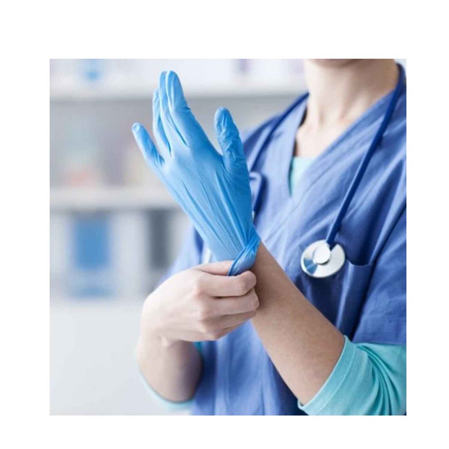 Guanti monouso nitrile senza polvere nitrylex classic 888 mercator gr. 3,30