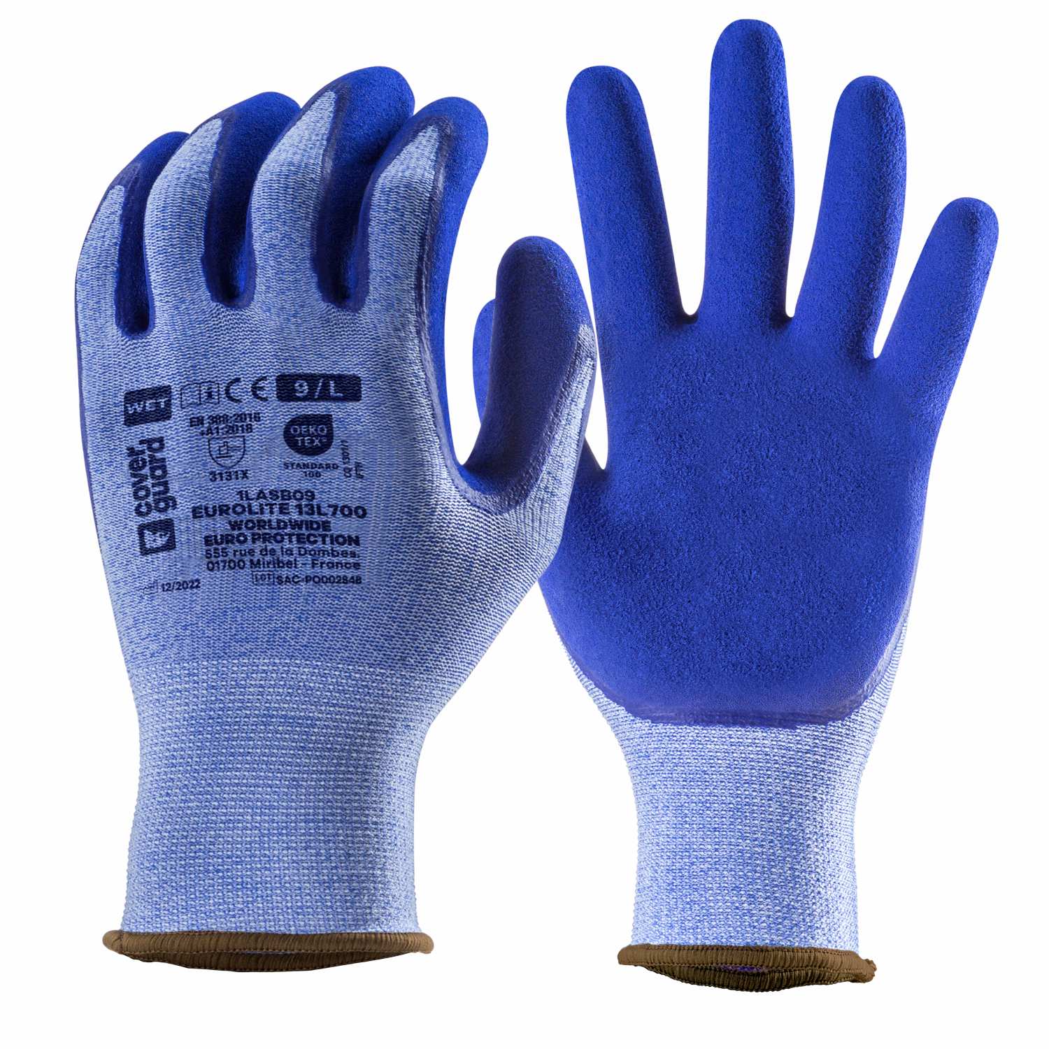 Guanti da lavoro 1LASB doppio rivestito in schiuma di lattice sul palmo ottima presa