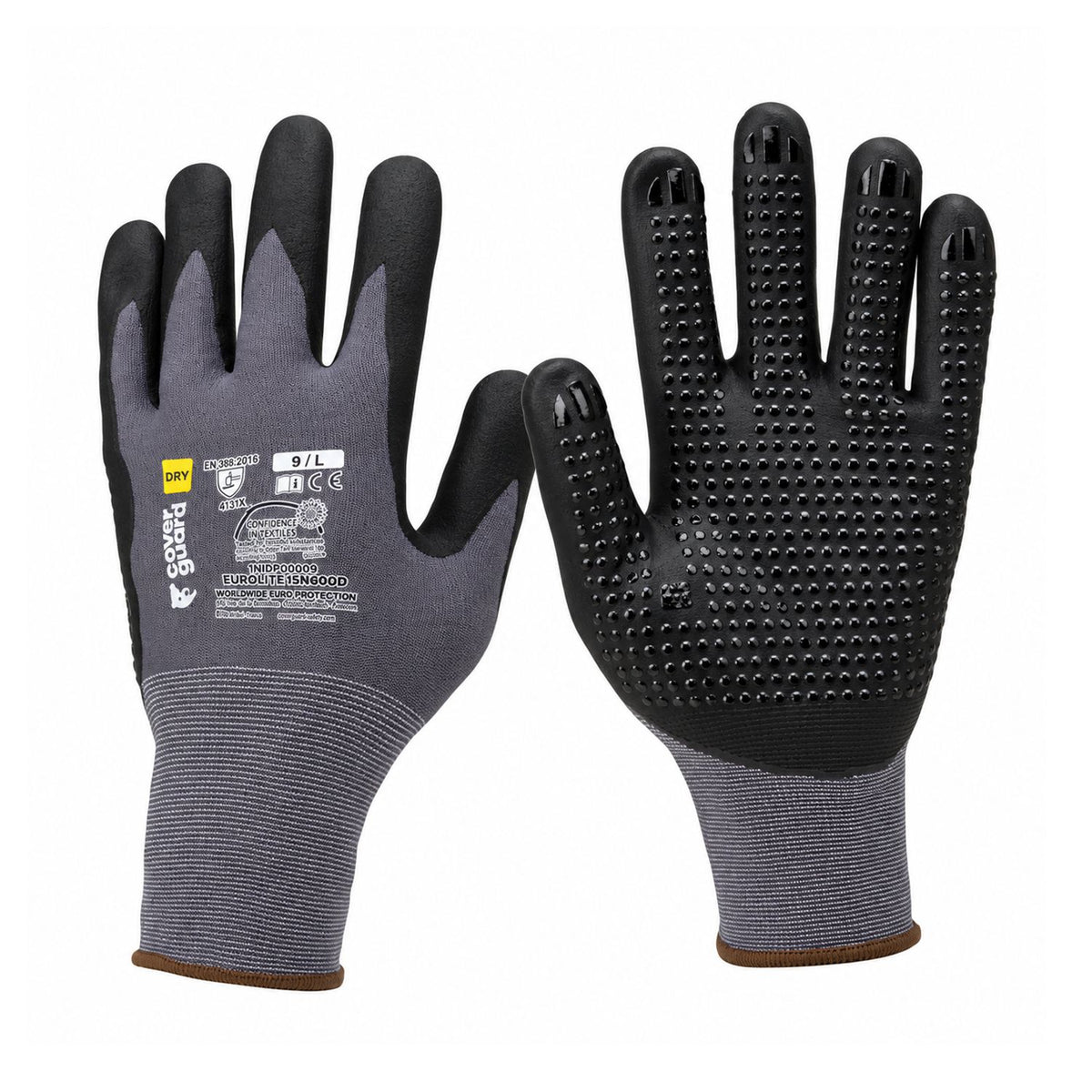 Guanti da Lavoro Touch Screen Nitrile con Puntinatura Grip | EN 388 4.1.3.1.X