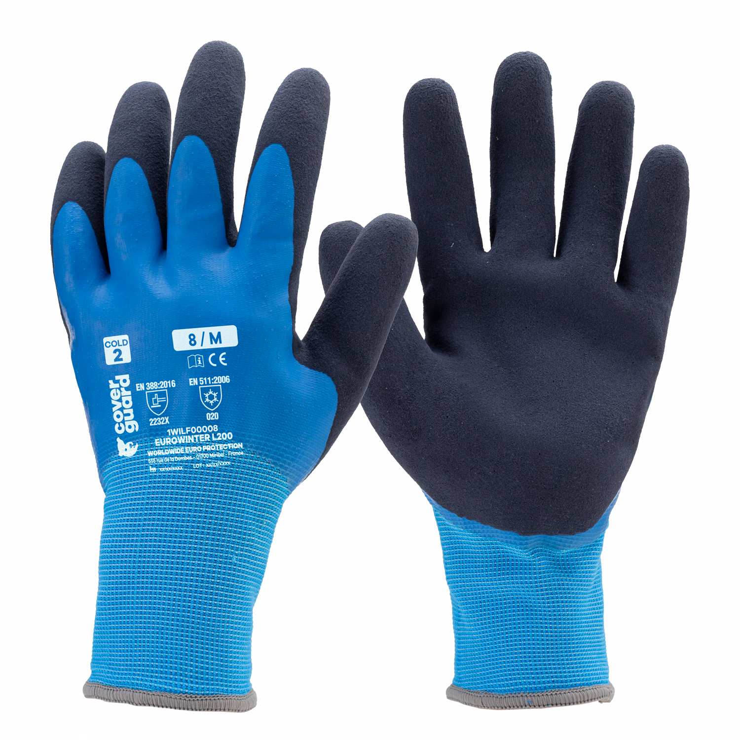 Guanti da lavoro spalmato in lattice protezione dal freddo contatto alimenti