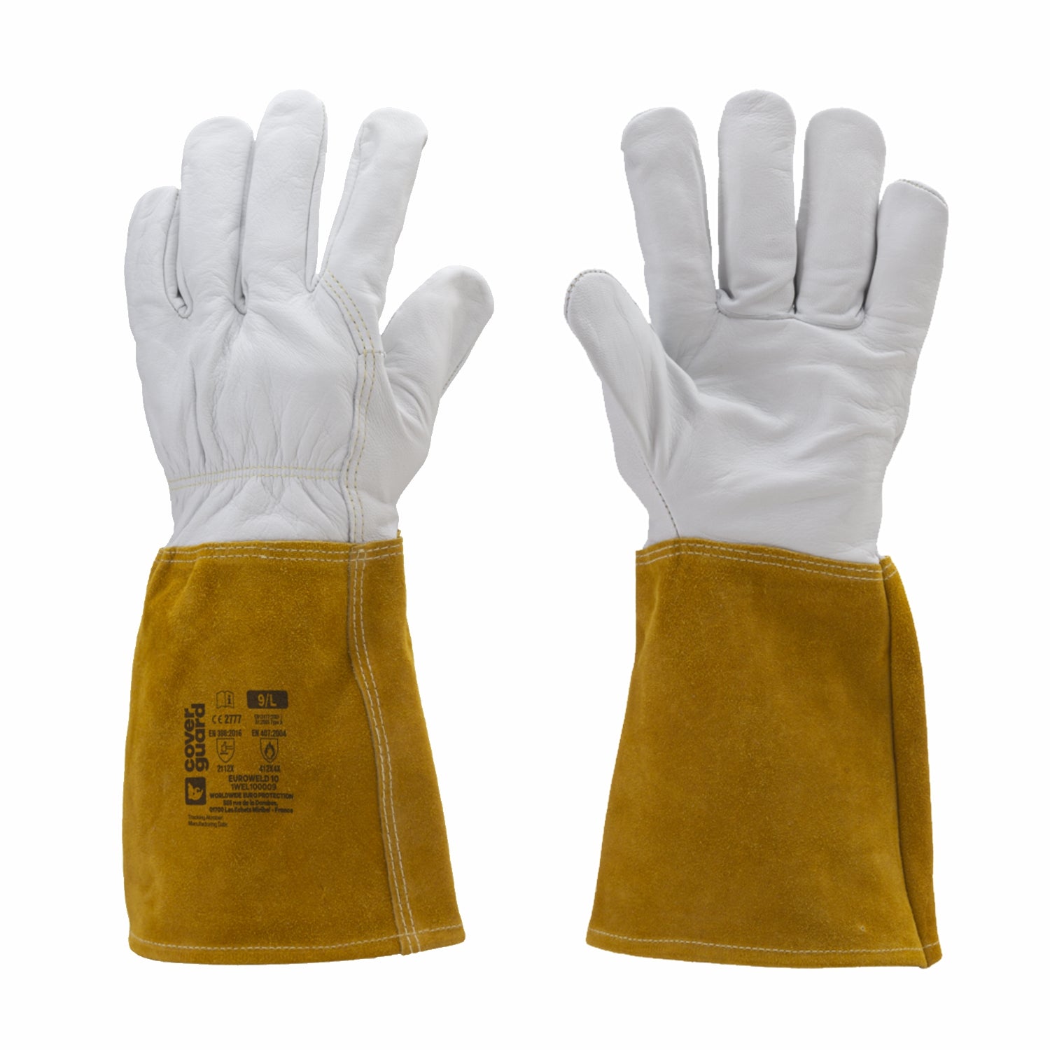 Guanti saldatore in pelle fiore Comfort morbidezza libertà di movimento e manichetta in pelle crosta