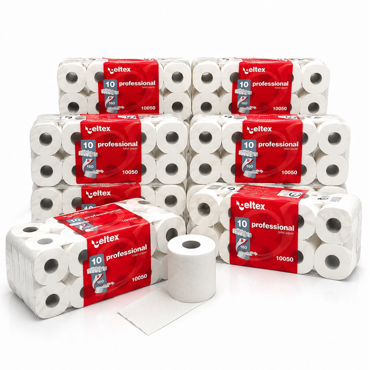 Carta igienica Celtex Professional Red 2 veli pura cellulosa – 120 rotoli | 12 conf. x 10 rotoli (C10050)