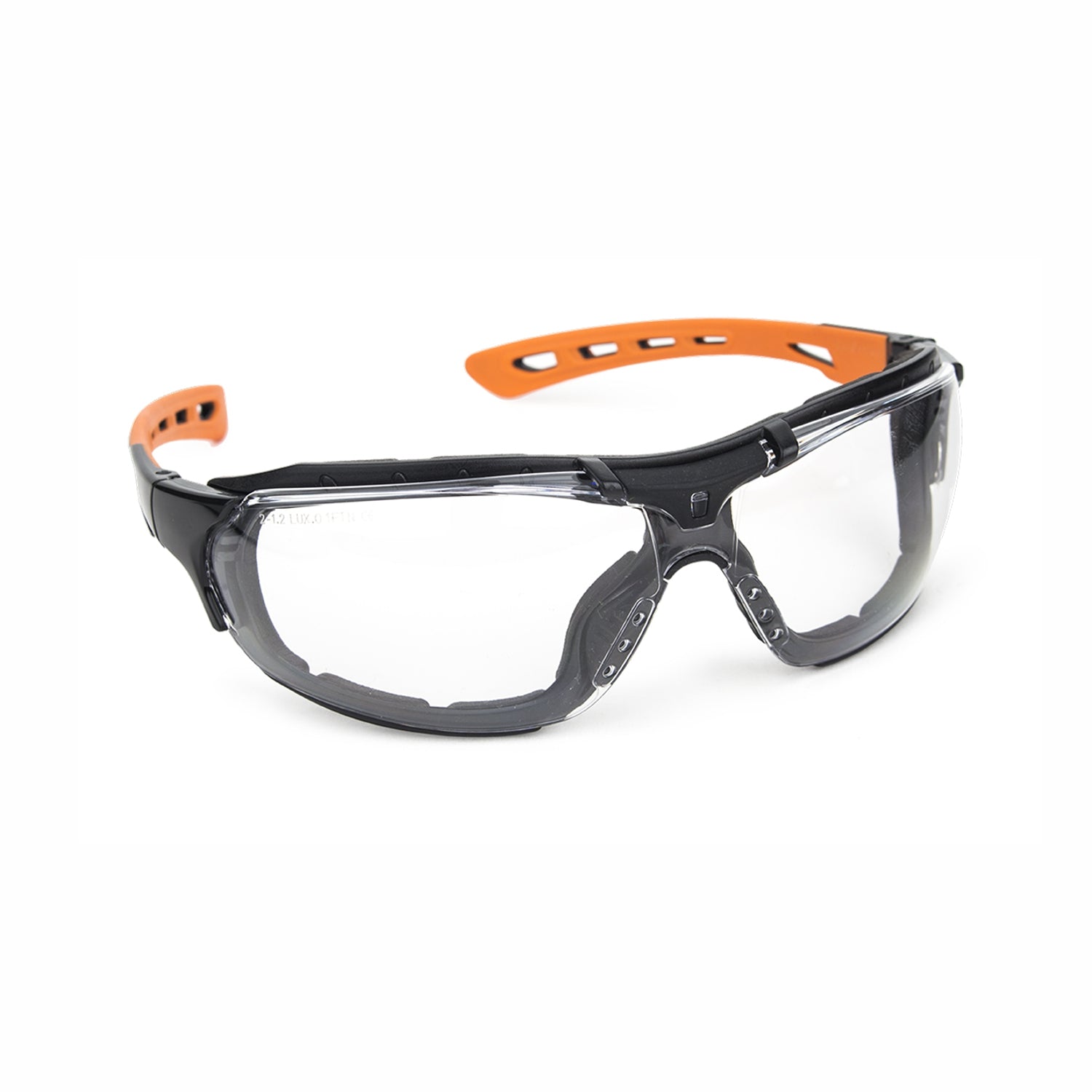 Occhiali di sicurezza lente in policarbonato incolore curvato + elastico