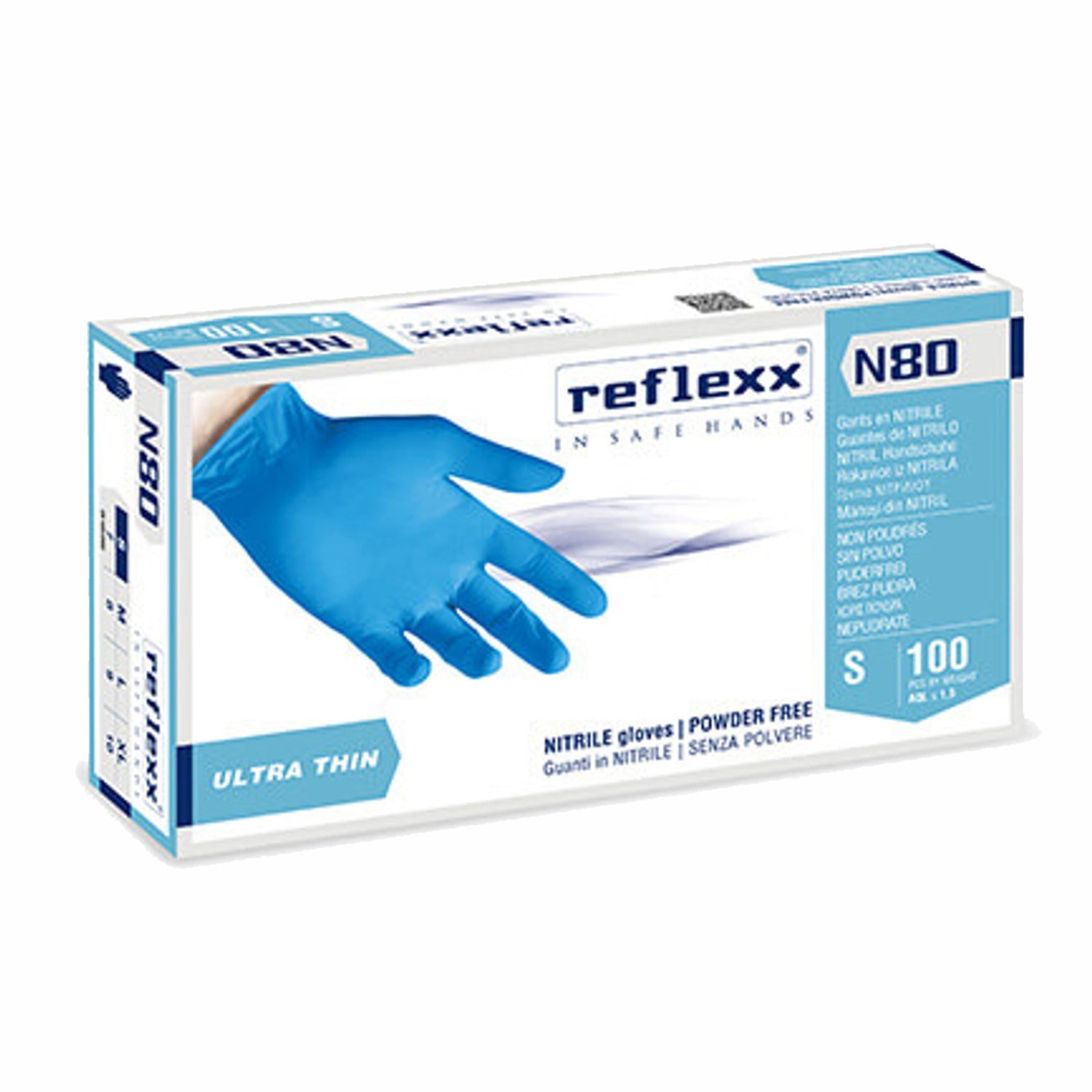 Guanti monouso nitrile senza polvere nitrylex classic 888 mercator gr. 3,30