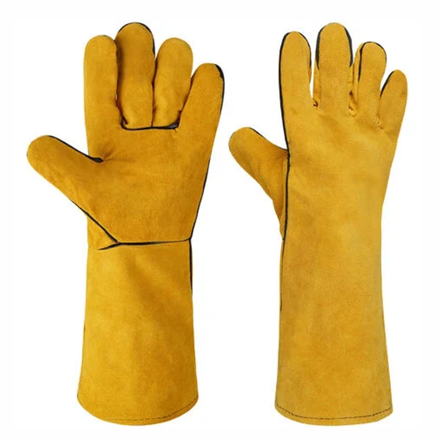 Guanti saldatore pelle crosta resistenti al calore